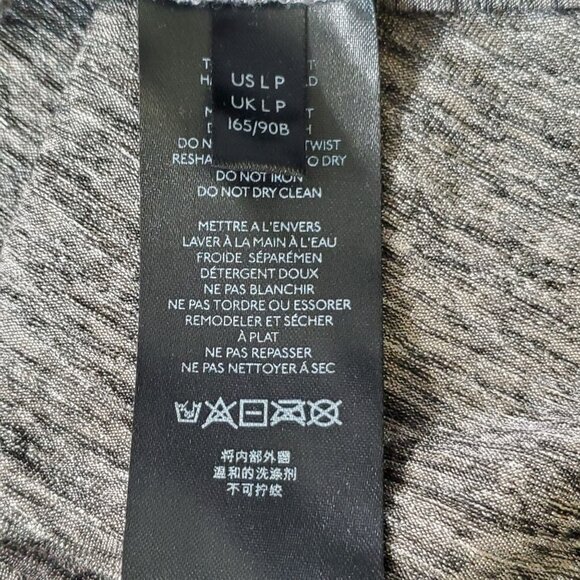 By Anthropologie L Petite Pants Metallic Silver Lightweight Knit Lounge Jogger - Picture 8 of 14